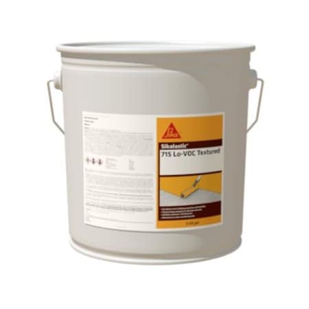 Sika Sikalastic 715 Top Lo-VOC Textured Top Coat Charcoal 4.75 Gallon 538084